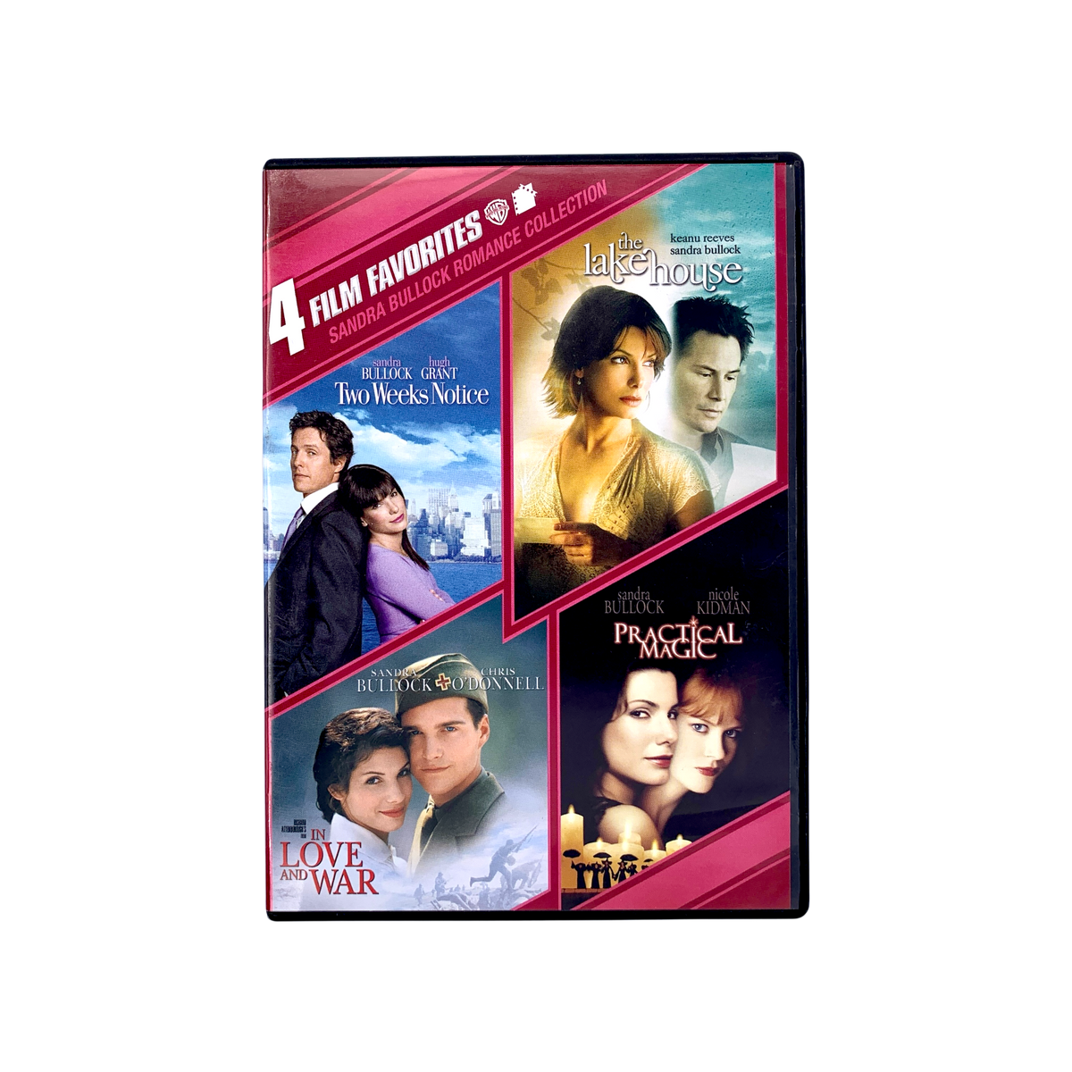 Sandra Bullock Romance Collection 4 Film Favorites: Two Weeks Notice, The Lake House, In Love and War, Practical Magic DVD