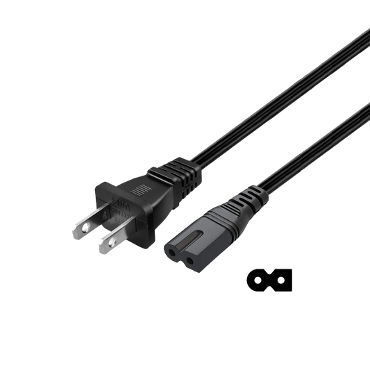 2-Prong Polarized Power Cable (Square Edge)