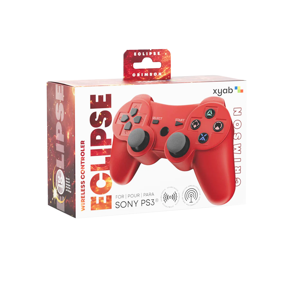 ECLIPSE Wireless PlayStation 3 Controller Crimson (XYAB brand)