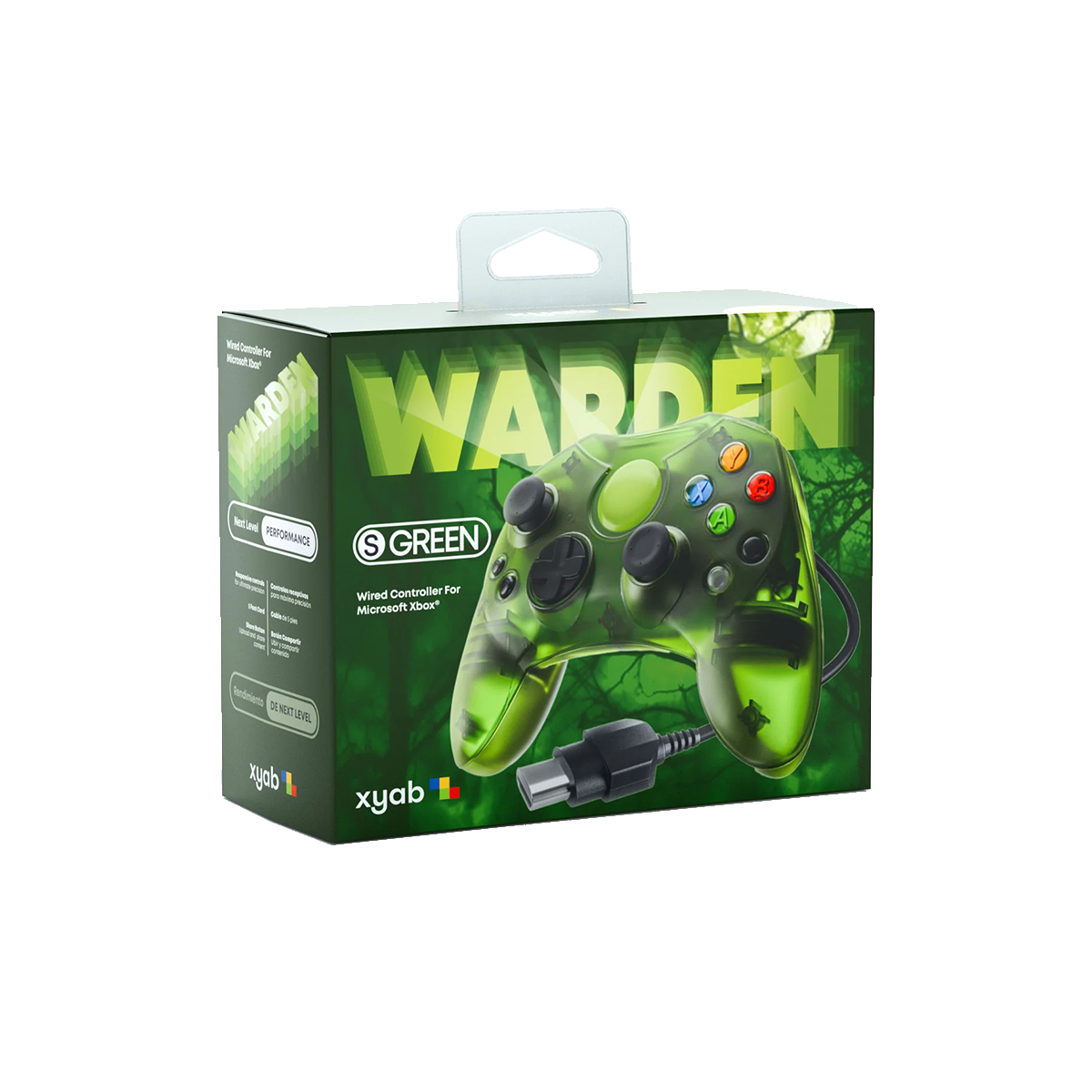 WARDEN Wired S-Type Xbox Controller Green (XYAB Brand)