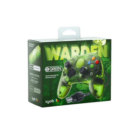 WARDEN Wired S-Type Xbox Controller Green (XYAB Brand)