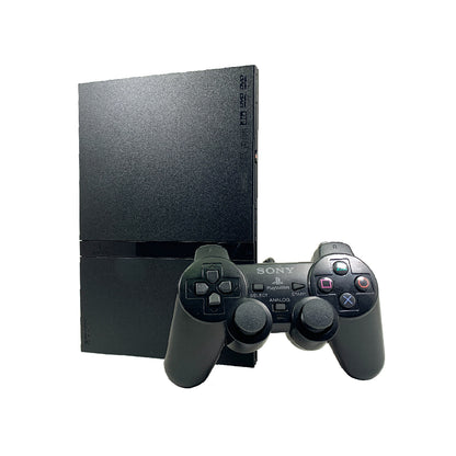 Sony PlayStation 2 Slim (Black) w/ Original Controller